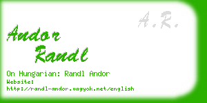 andor randl business card